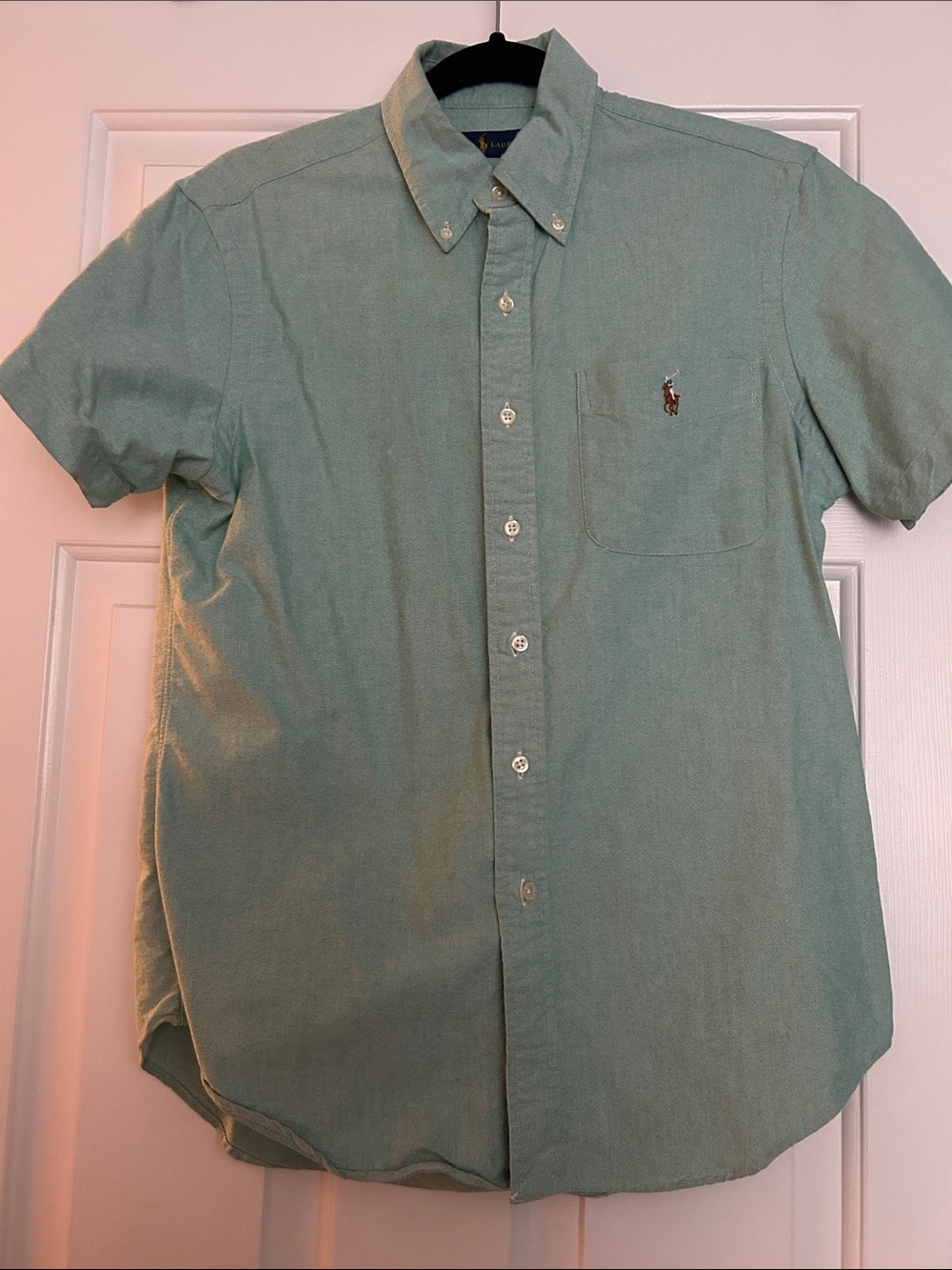 Ralph Lauren Men’s Short-Sleeve Button-Down Shirt in Light Green